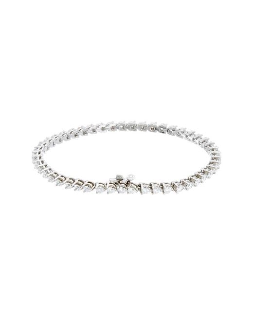 Diana M White 18k 4.00 Ct. Tw. Diamond Tennis Bracelet