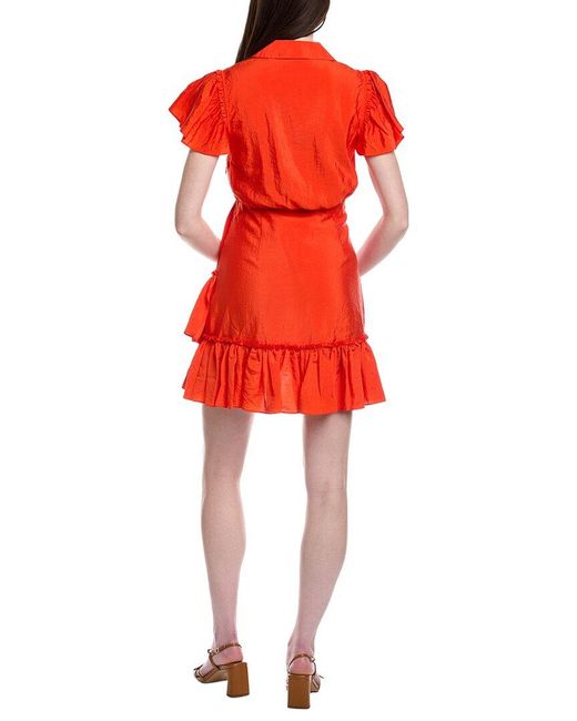 Cinq À Sept Red Lila Mini Dress