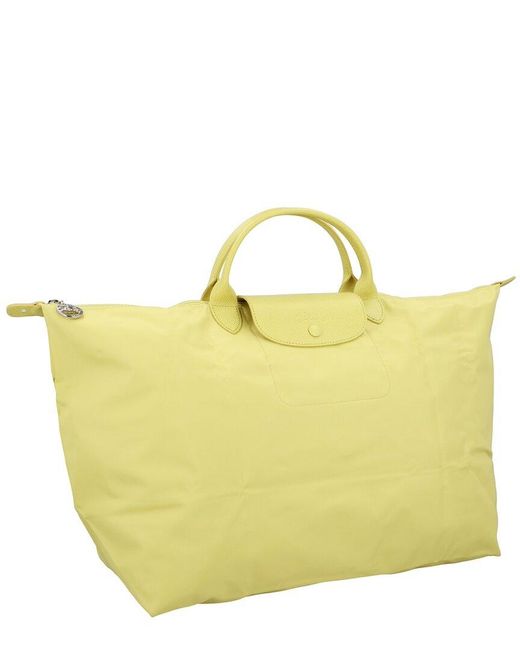 Longchamp Yellow Le Pliage One Large Travel Bag