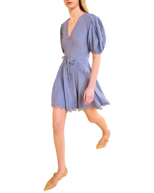 Ulla Johnson Blue Camila Mini Dress