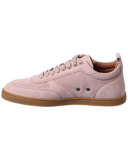 Christian Louboutin Pink Tutti Rui Suede Sneaker