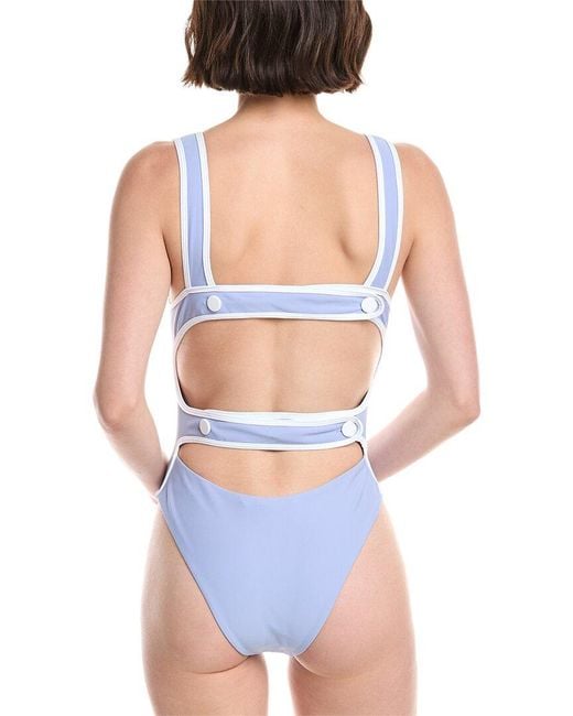 La Porte Blue Dorah Panel One-Piece