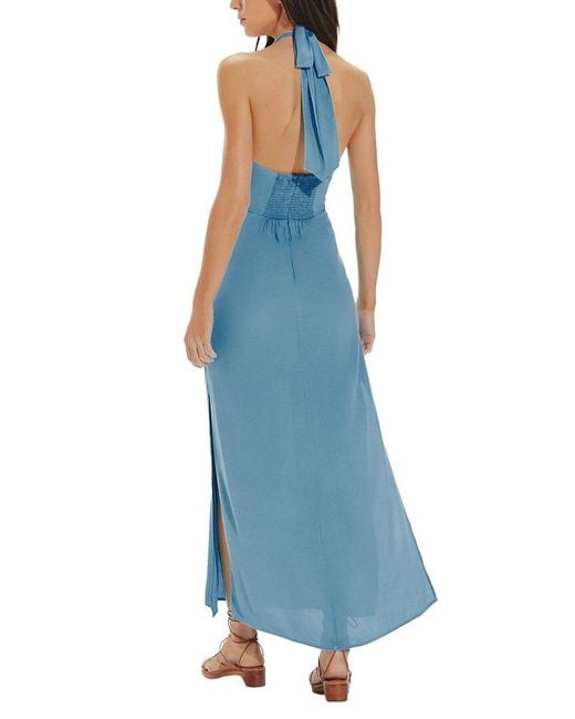 ViX Blue Lidia Detail Midi Dress