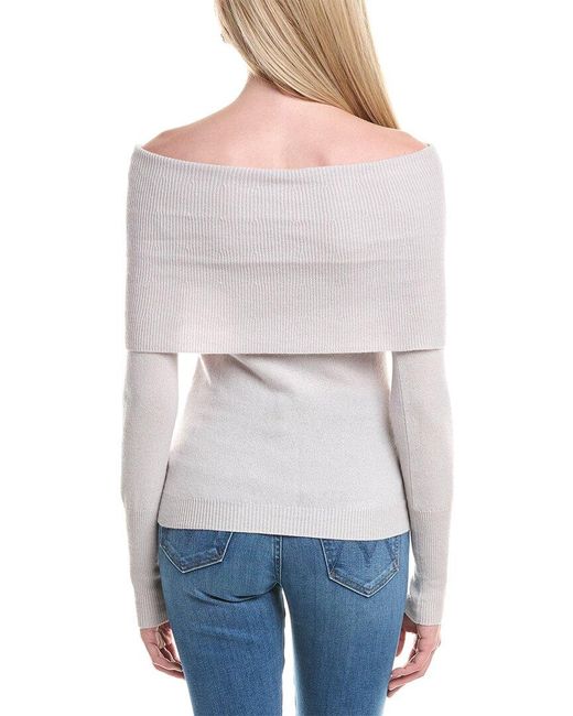 Autumn Cashmere Gray Angelina Cashmere-Blend Sweater