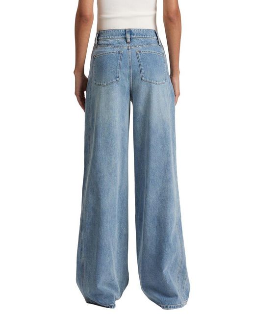 Alice + Olivia Blue Cool High-Rise Single Jean