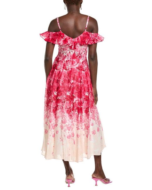 Maison Tara Pink Crinkle Voile Sleeveless Midi Dress