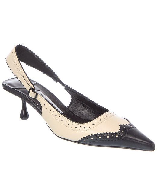 Jimmy Choo Metallic Amel 50 Leather Slingback Pump