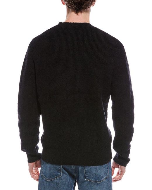 AllSaints Black Carson Crewneck Sweater for men