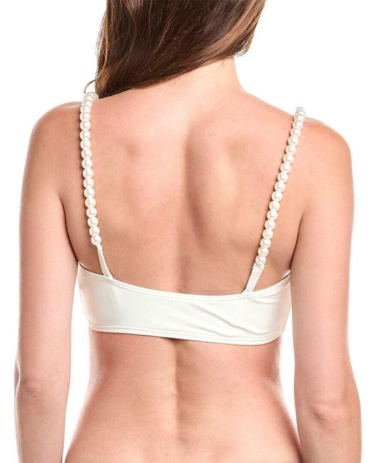 Kate Spade Brown Pearl Strap Top