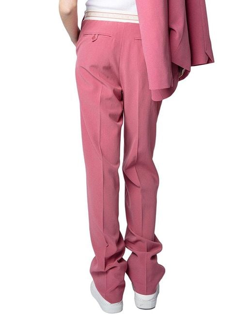 Zadig & Voltaire Pink Profil Crepe Pant