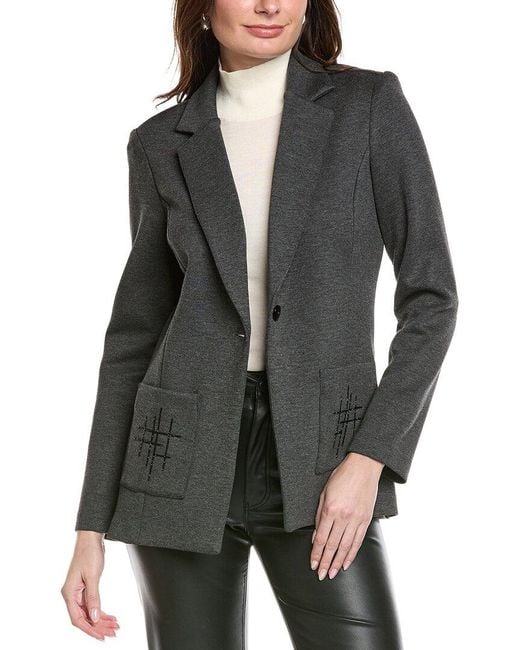 Joseph Ribkoff Black Single-Button Blazer