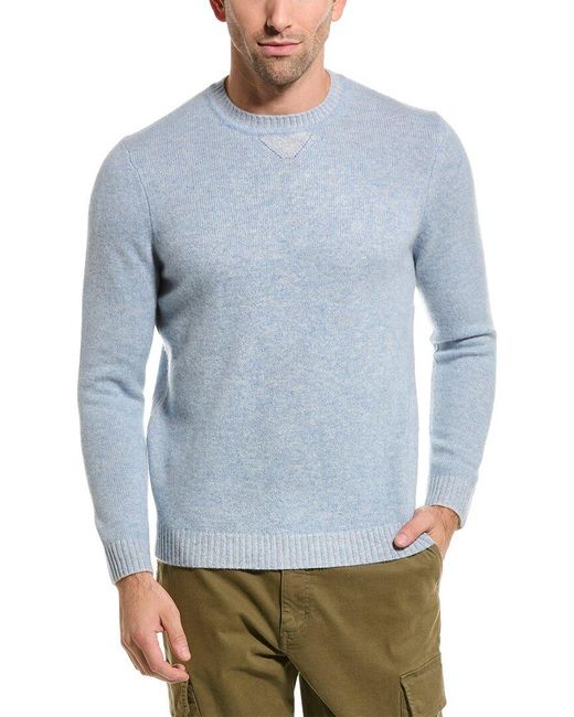 Tommy Bahama Blue Soft Sands Plaited Cashmere Crewneck Sweater for men