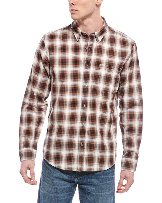 Billy Reid Blue Tuscumbia Linen-Blend Shirt for men