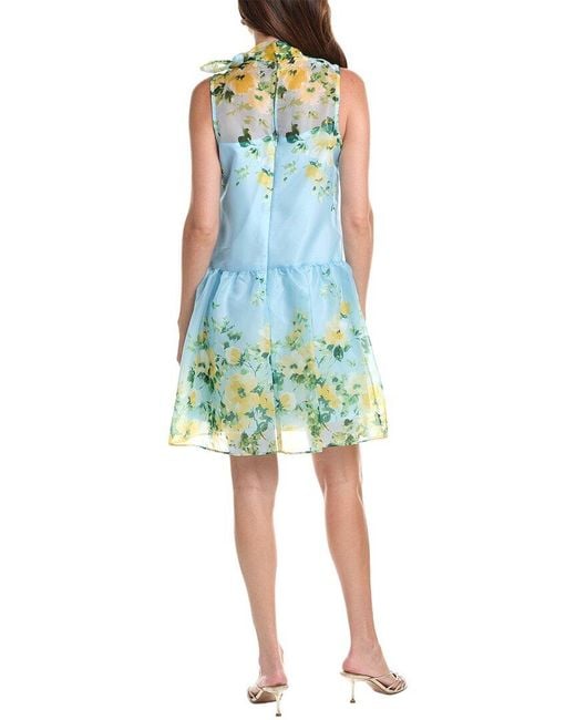 Julia Jordan Blue Organza Mini Dress