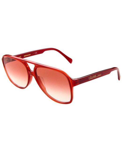 Céline Red Cl40032U 62Mm Sunglasses