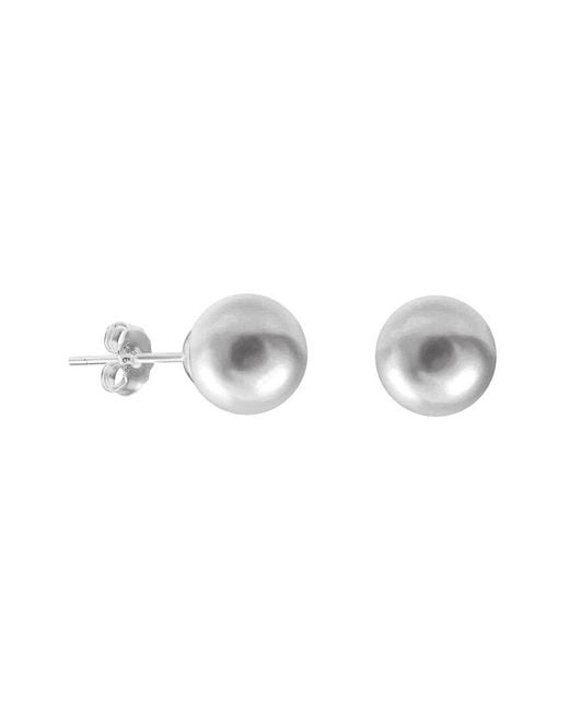 Donatello Gian White 6Mm Pearl Stud Earrings