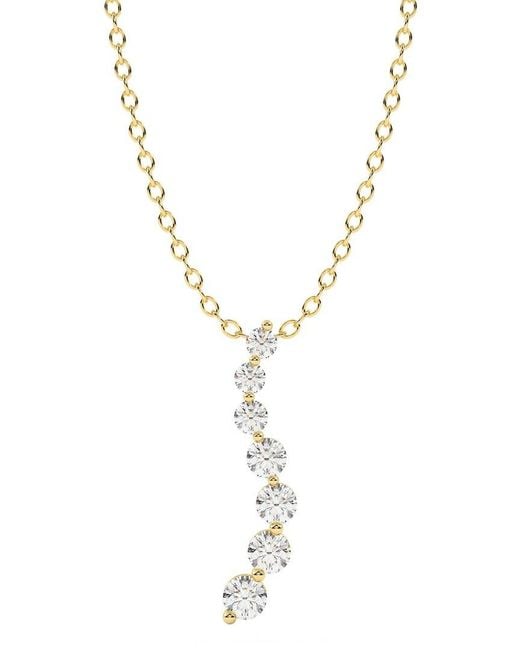 Lab Grown Diamonds Metallic 14K 0.25 Ct. Tw. Lab-Grown Diamond Necklace