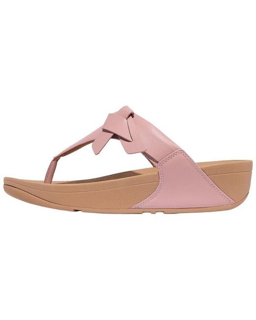 Fitflop Pink Toe-Post Leather Sandal