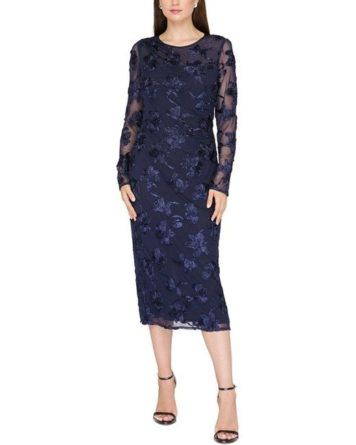 JS Collections Blue Kori Cocktail Dress