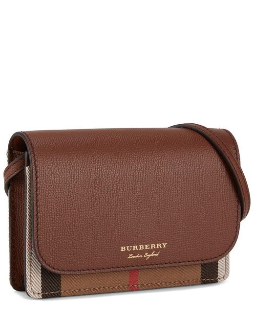 Burberry Brown Hampshire Canvas & Leather Shoulder Bag