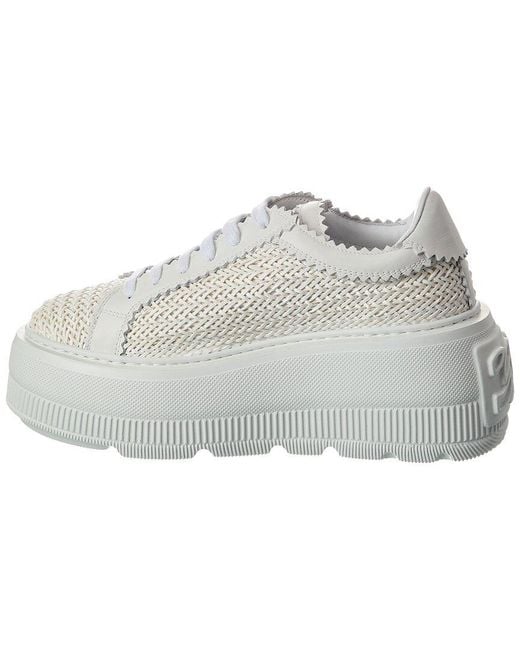 Casadei Gray Off Road Hanoi Leather Sneaker