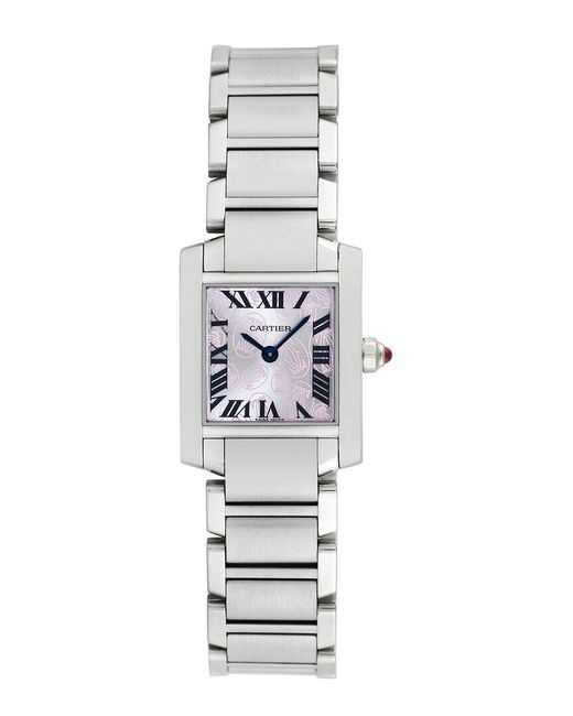 Cartier White Tank Francaise Watch, Circa 2000S (Authentic Pre-Owned)