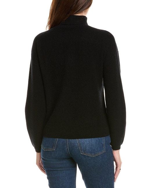 Kier + J Black Kier + J Ribbed Turtleneck Wool & Cashmere-Blend Sweater