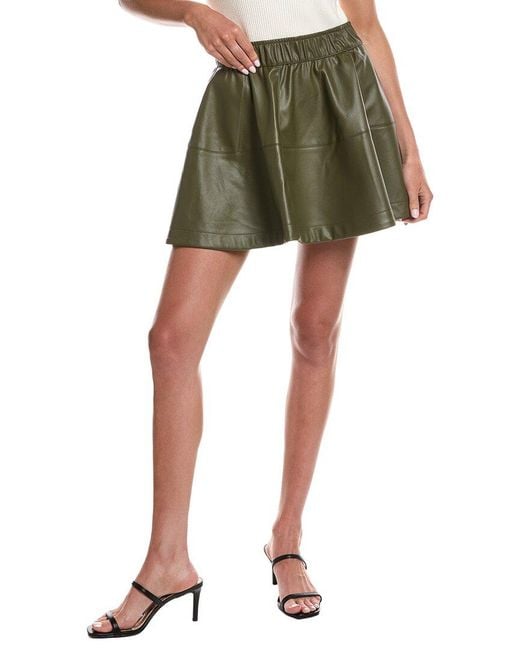 Laundry by Shelli Segal Green Pull-On Skater Skirt