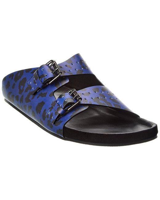 The Kooples Blue Leather Sandal for men