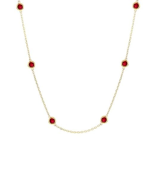 Jewels by Viomo Metallic 18K 3.60 Ct. Tw. Ruby By The Yard Necklace