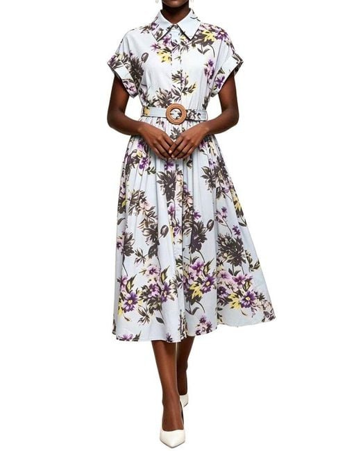 Linda Charm White Shirt Dress