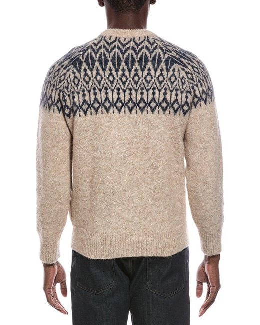 Brunello Cucinelli Gray Alpaca & Wool-Blend Crewneck Sweater for men