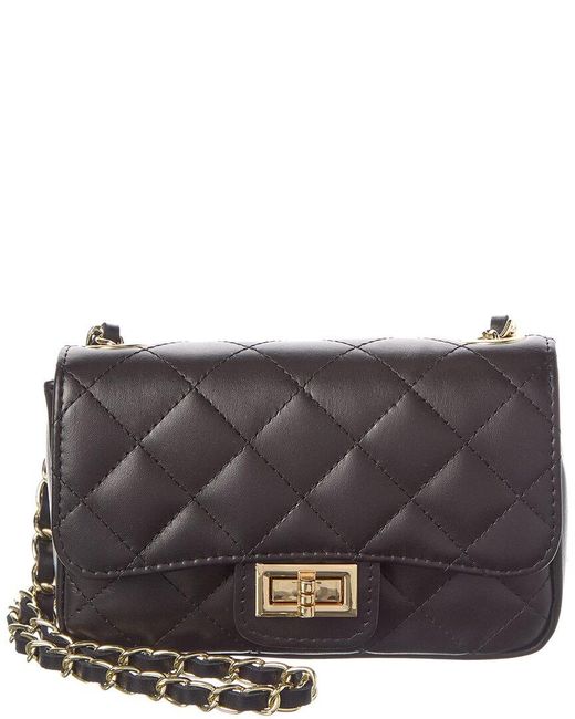 Persaman New York Gray Nora Quilted Leather Crossbody