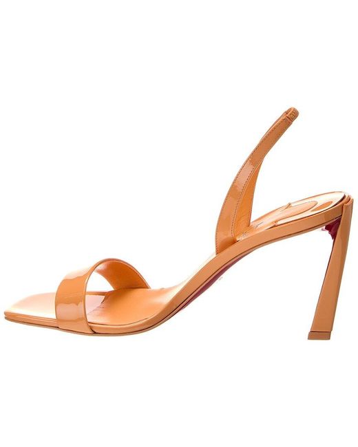 Christian Louboutin Orange O Condora 85 Patent Sandal