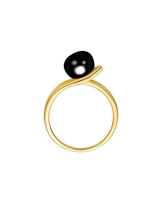 Genevive Jewelry Metallic 14K Pearl Tennis Necklace