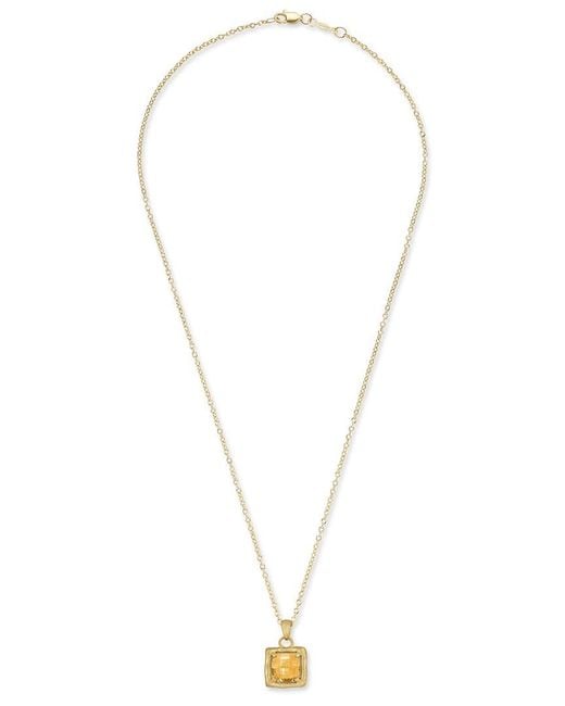 Reiss Metallic 14K 2.00 Ct. Tw. Citrine Necklace