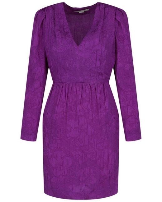 Stella McCartney Purple Jaycee Silk Dress