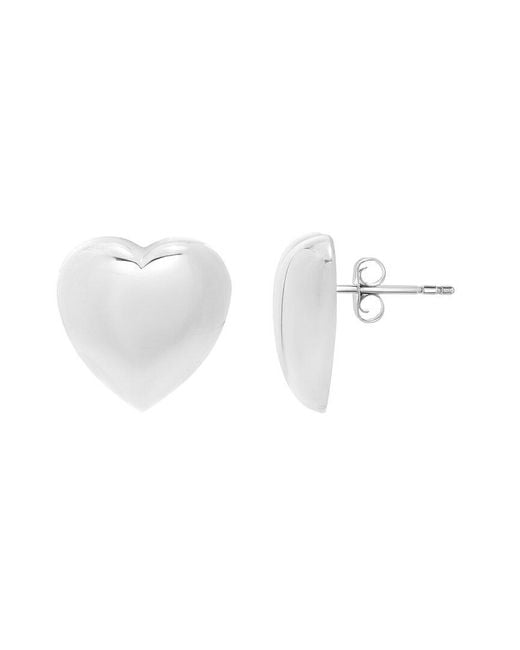 Italian Silver White Studs