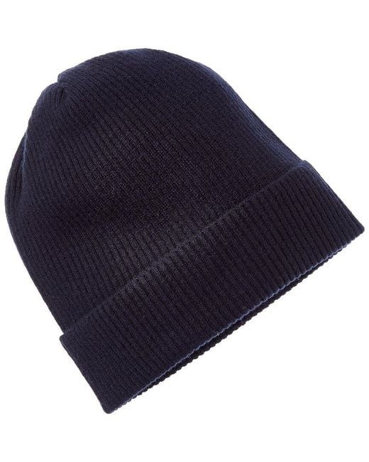 Brodie Cashmere Blue Wide Rib Cashmere Hat