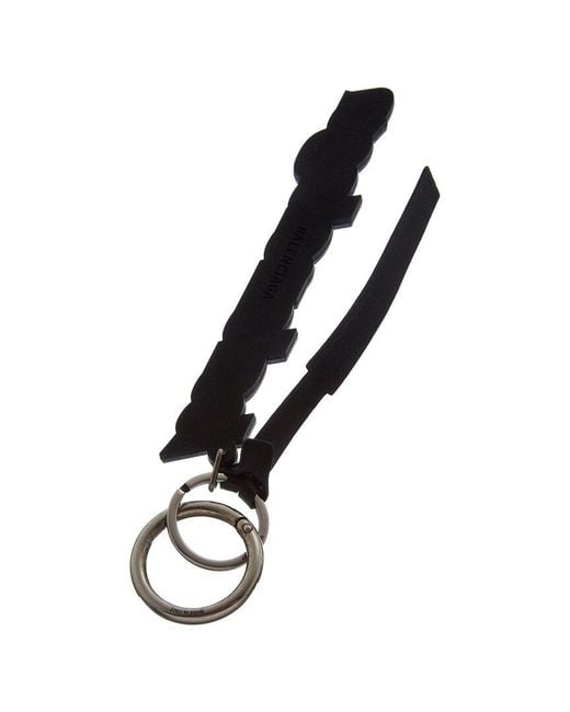 Balenciaga Multicolor Logo Rubber Keyring for men