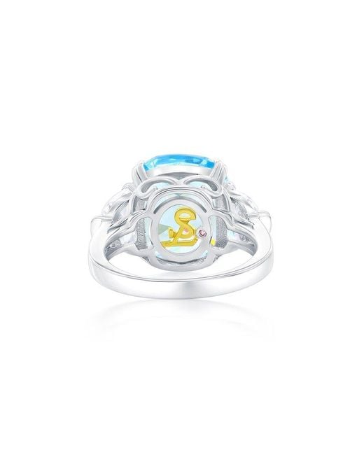 Suzy Levian CZ Jewelry Blue Suzy Levian Gala Collection Cz Cocktail Ring