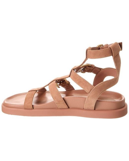 Gianvito Rossi Pink Arena Suede Sandal