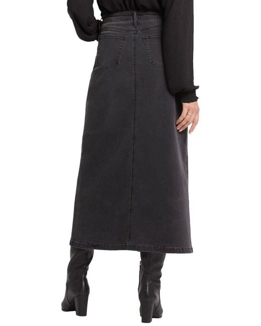 NYDJ Black Petite Skirt Cloud Stone Long Jean
