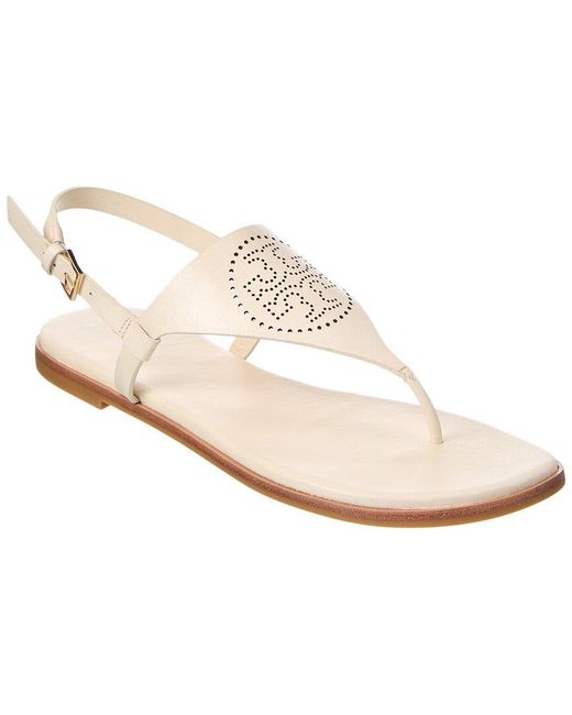 【TORYBURCH】 white leather sandals （関税送料込） Tory Burch Leather Grommet Toe Ring Sandals | Neiman Marcus