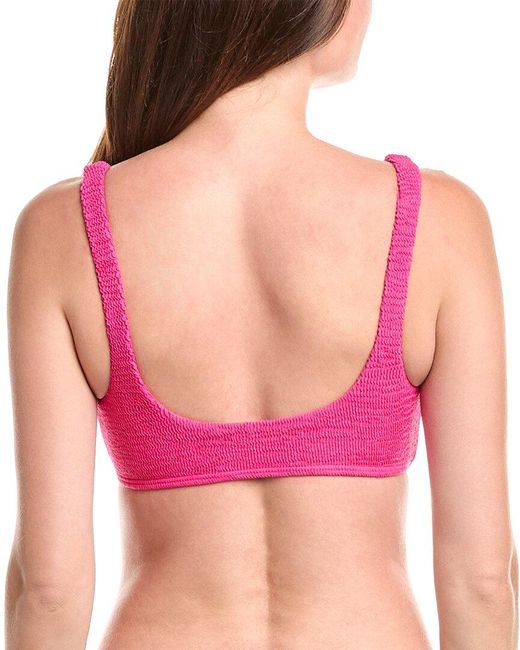 Vince Camuto Pink Textured Ring Bra Top