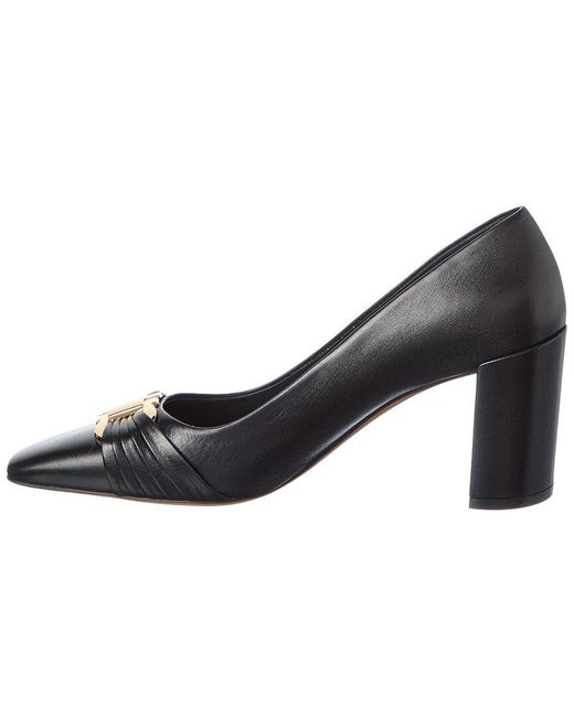 Ferragamo Black Ferragamo Gancini Leather Pump