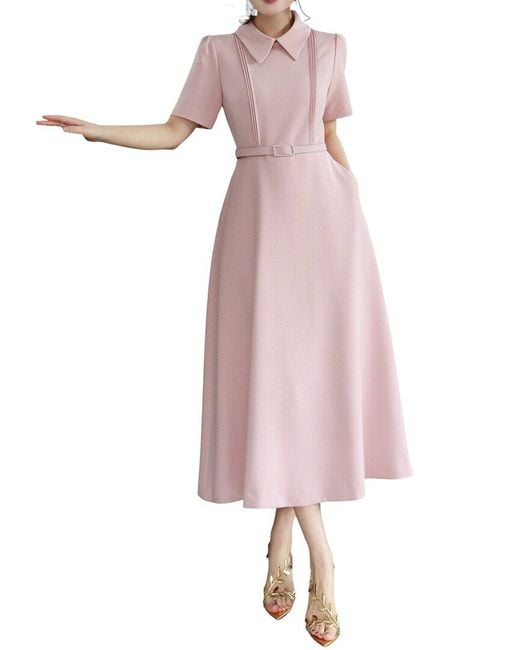 Lanelle Pink Midi Dress