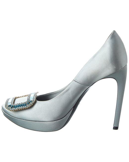 Roger Vivier Blue Satin Pump