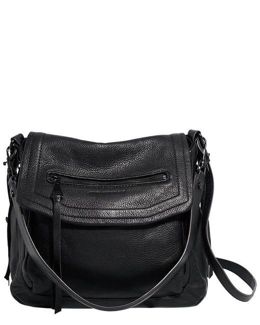 Aimee Kestenberg Black Fifth Ave Convertible Leather Shoulder Bag