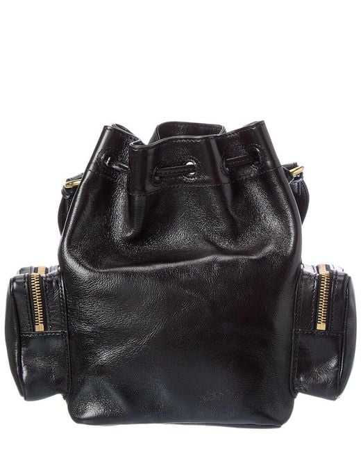 Chloé Black Leather Bucket Bag